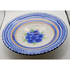 Spanish Puente del Arzobispo Pottery Wall Plate Hand Painted in Toledo Spain
